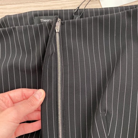 theory • perform tech stripe off shoulder jacket - Picture 7 of 10